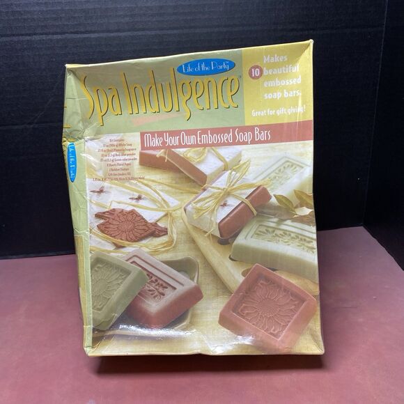 Spa Indulgence Embossed Bar Soap Kit Plumeria Beautiful Gifts Activity Craft - Picture 1 of 10